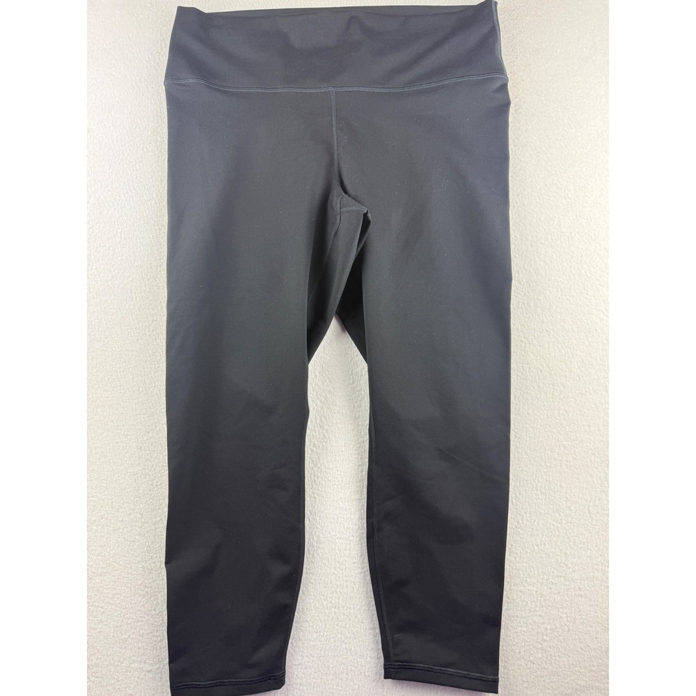 Fabletics PowerHold 7/8 High-Waisted‎ Leggings Black Plus Size 1X CS1719629-0001